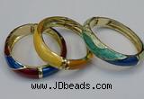 CEB160 17mm width gold plated alloy with enamel bangles wholesale