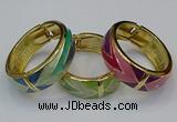 CEB168 20mm width gold plated alloy with enamel bangles wholesale