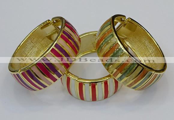 CEB170 25mm width gold plated alloy with enamel bangles wholesale