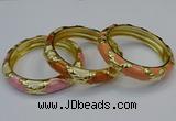 CEB172 13mm width gold plated alloy with enamel bangles wholesale