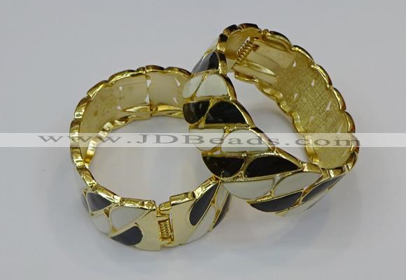 CEB176 25mm width gold plated alloy with enamel bangles wholesale