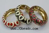 CEB177 20mm width gold plated alloy with enamel bangles wholesale