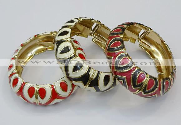 CEB177 20mm width gold plated alloy with enamel bangles wholesale