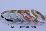 CEB31 5pcs 10mm width gold plated alloy with enamel bangles