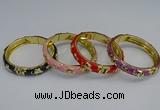 CEB61 9mm width gold plated alloy with enamel bangles wholesale