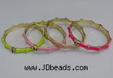 CEB65 6mm width gold plated alloy with enamel bangles wholesale