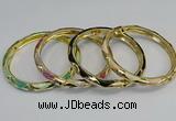 CEB71 6mm width gold plated alloy with enamel bangles wholesale