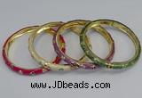 CEB75 6mm width gold plated alloy with enamel bangles wholesale