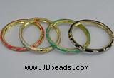 CEB79 6mm width gold plated alloy with enamel bangles wholesale