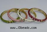 CEB89 8mm width gold plated alloy with enamel bangles wholesale