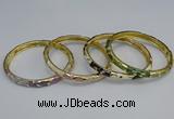 CEB97 6mm width gold plated alloy with enamel bangles wholesale