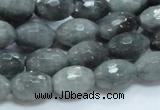 CEE28 15.5 inches 10*16mm faceted rice eagle eye jasper beads