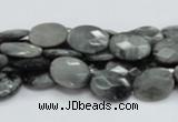 CEE51 15.5 inches 8*12mm faceted oval eagle eye jasper beads