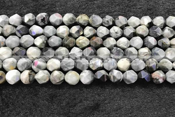 CEE532 15.5 inches 10mm faceted nuggets eagle eye jasper beads