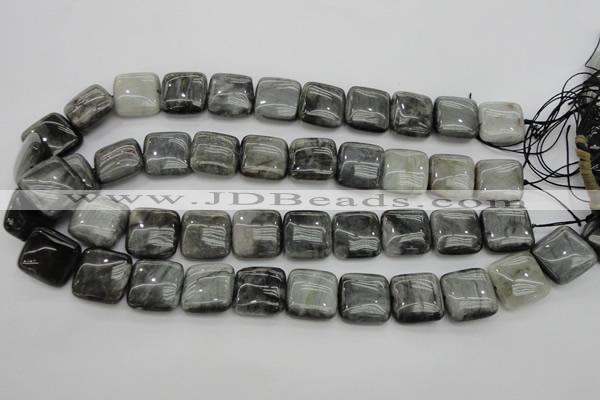 CEE78 15.5 inches 18*18mm square eagle eye jasper beads