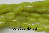 CEJ05 15.5 inches 10*14mm oval lemon jade beads wholesale