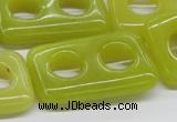 CEJ11 15.5 inches 25*40mm rectangle lemon jade beads wholesale