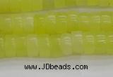 CEJ220 15.5 inches 3*6mm heishi lemon jade beads wholesale