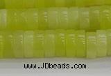 CEJ221 15.5 inches 3*8mm heishi lemon jade beads wholesale