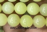 CEJ352 15.5 inches 8mm round lemon jade beads wholesale