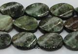 CEM24 15.5 inches 13*18mm twisted oval emerald gemstone beads