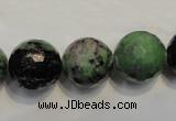 CEP110 15.5 inches 16mm faceted round epidote gemstone beads