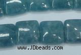 CEQ164 15.5 inches 16*16mm square blue sponge quartz beads