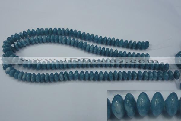 CEQ24 15.5 inches 6*10mm rondelle blue sponge quartz beads