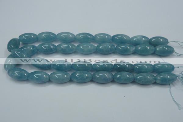 CEQ66 15.5 inches 13*23mm rice blue sponge quartz beads