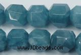 CEQ88 15.5 inches 16*17mm faceted nuggets blue sponge quartz beads