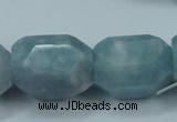 CEQ90 15.5 inches 18*25mm faceted nuggets blue sponge quartz beads