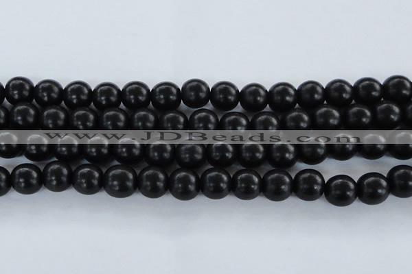 CEY07 15.5 inches 16mm round black ebony wood beads wholesale