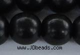 CEY10 15.5 inches 25mm round black ebony wood beads wholesale