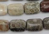 CFA222 15.5 inches 13*18mm rectangle chrysanthemum agate beads