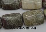 CFA224 15.5 inches 18*25mm rectangle chrysanthemum agate beads