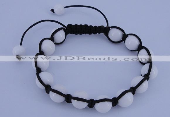 CFB505 10mm round candy jade beads adjustable bracelet wholesale