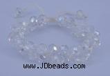 CFB580 8*10mm faceted rondelle crystal beads adjustable bracelet