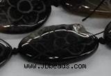 CFG1176 15.5 inches 20*40mm – 25*45mm carved freeform agate beads