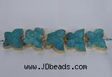 CFG1194 7.5 inches 40*45mm - 45*55mm butterfly druzy agate beads