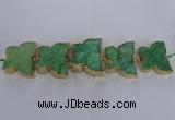 CFG1195 7.5 inches 40*45mm - 45*55mm butterfly druzy agate beads