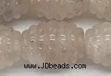 CFG1504 15.5 inches 15*20mm carved rice pink quartz beads