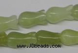 CFG237 15.5 inches 10*17mm carved flower New jade gemstone beads