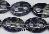 CFG300 15.5 inches 18*25mm carved oval sodalite gemstone beads