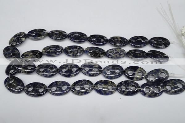 CFG300 15.5 inches 18*25mm carved oval sodalite gemstone beads