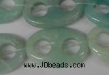 CFG313 15.5 inches 20*30mm carved oval amazonite gemstone beads