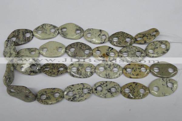 CFG315 15.5 inches 20*30mm carved oval artistic gemstone beads