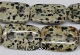 CFG329 15.5 inches 18*25mm carved rectangle dalmation jasper beads