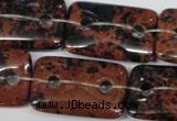 CFG337 15.5 inches 20*30mm carved rectangle mahogany obsidian beads