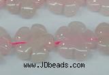 CFG450 15.5 inches 20mm carved flower rose quartz beads