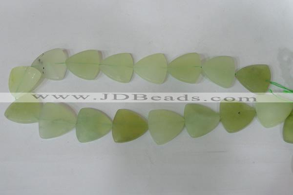 CFG530 15.5 inches 25*25mm carved triangle New jade beads